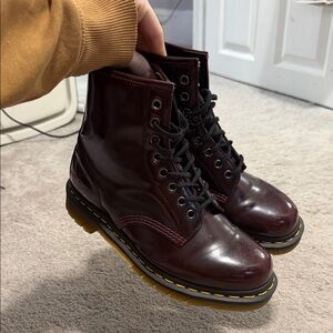 Dr. Martens Vegan 1460 Cherry Red Boots